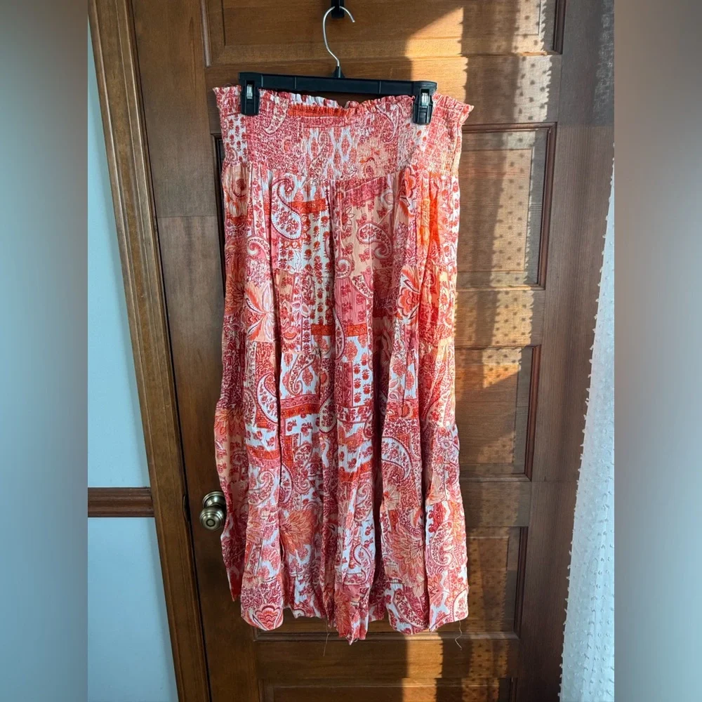 Dry Goods Smocked Paisley Print Skirt by Angie - Picture 2 of 4